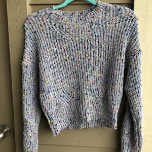Wild Fable Grey and Rainbow Sweater